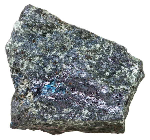 Bornita (mineral de pavo real) roca aislada — Foto de Stock