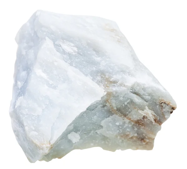 Kék anhidrit (Angelite) gem stone elszigetelt — Stock Fotó