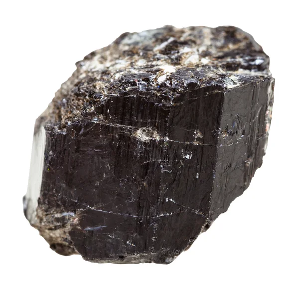 Schorl (fekete turmalin) kristályos kőzet — Stock Fotó