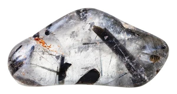 Kuvars schorl kristalleri değerli taş ile temizleyin — Stok fotoğraf