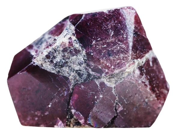 Crystal of garnet (almandine) gemstone isolated — Stockfoto