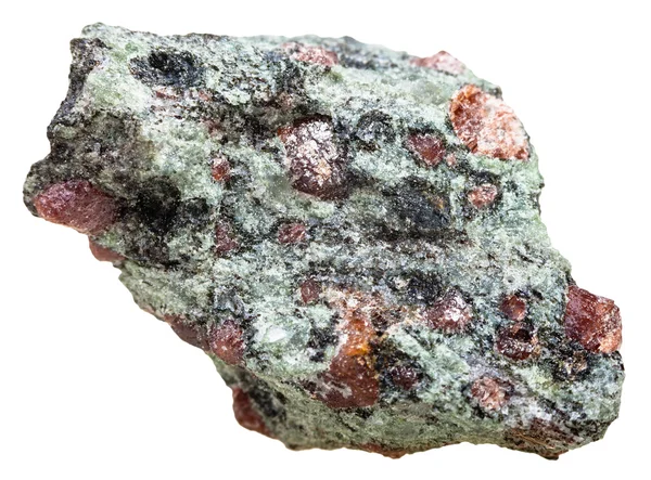 Eclogite piece with garnet and omphacite rock — Stok fotoğraf