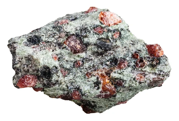 Pedra de eucalipto com granada e rocha omfacita — Fotografia de Stock