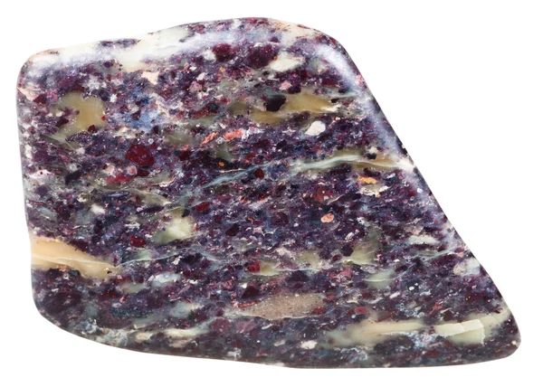 Seixo de pedra preciosa de Alunite isolado em branco — Fotografia de Stock