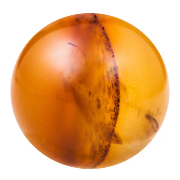 Ball fra brun, gjennomsiktig edelstein Agate – stockfoto