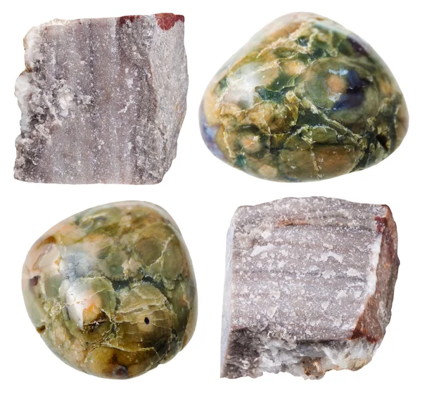 Rhyolite pedras preciosas caídas e rochas isoladas — Fotografia de Stock