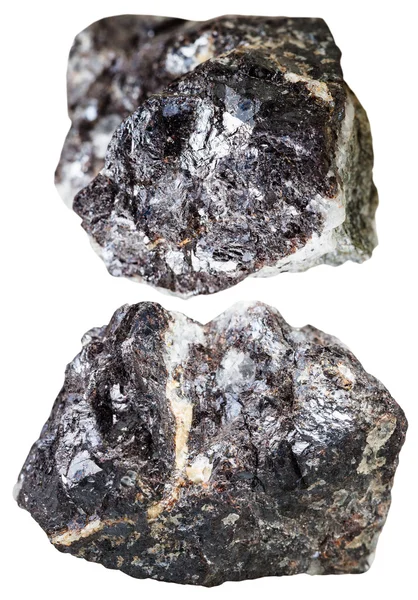 Two pieces of sphalerite (zinc blende) rock — ストック写真