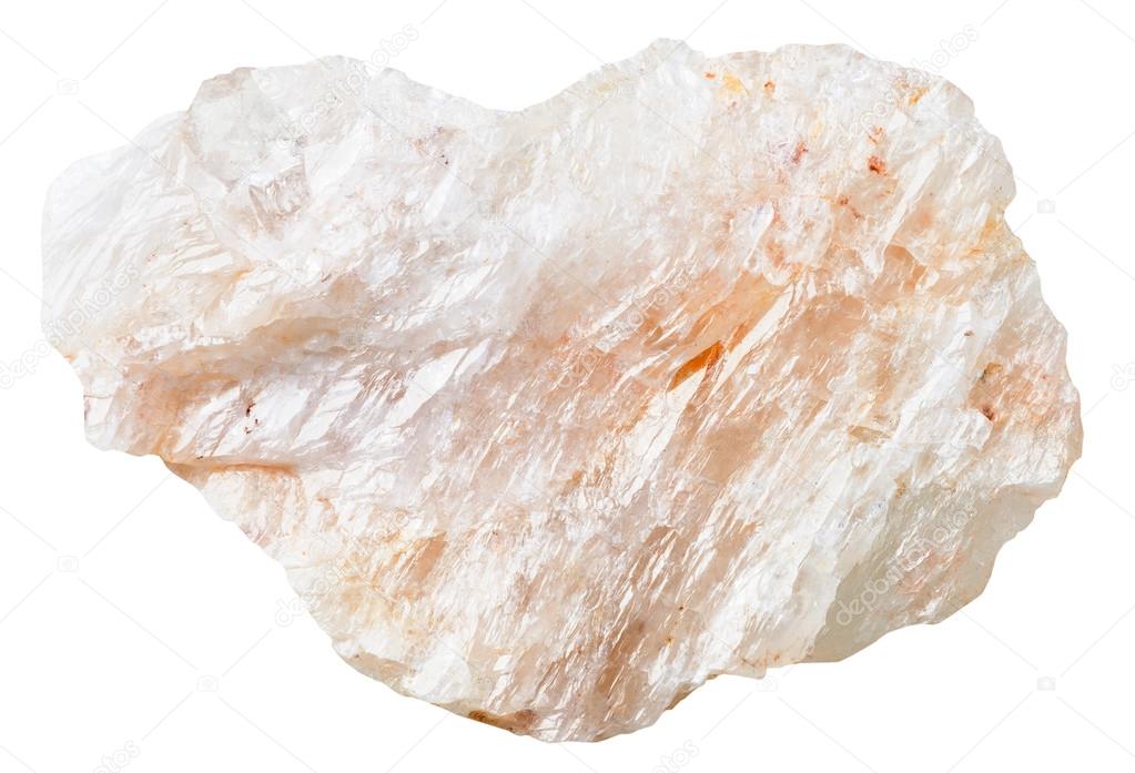 Belomorite (moonstone) gem stone isolated