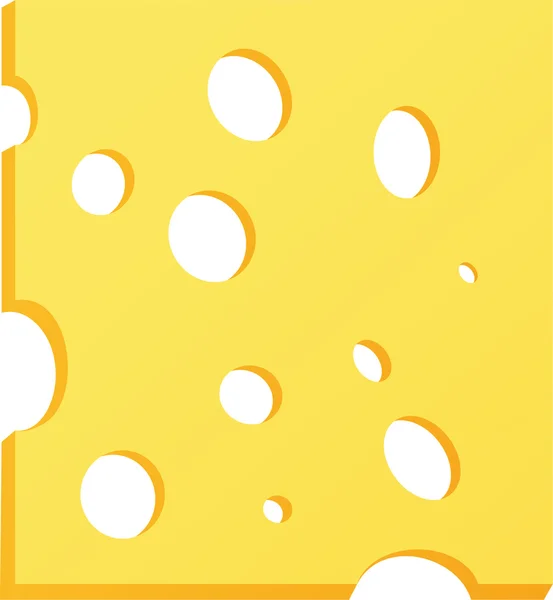 Rebanadas vectoriales de queso — Vector de stock