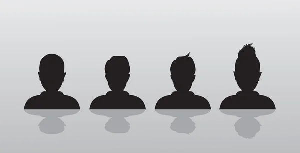 vektör avatarı, profil simgesi, baş silueti