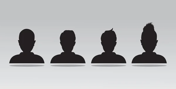 vektör avatarı, profil simgesi, baş silueti