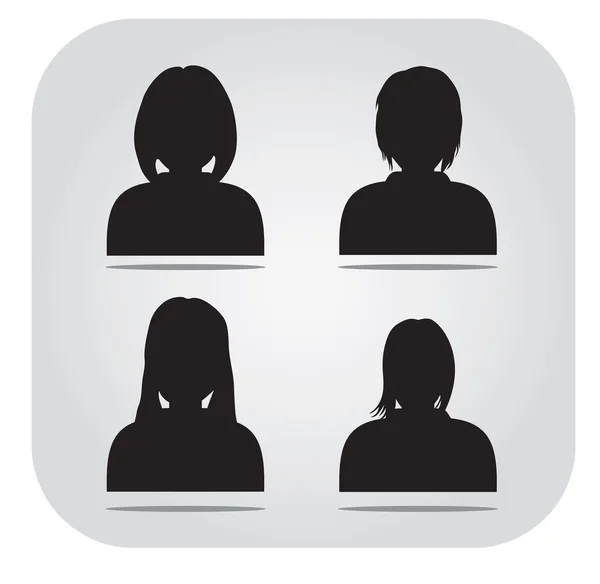 Vector avatar, profile icon, head silhouette — Stock Vector