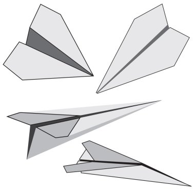vektör kağıt uçak