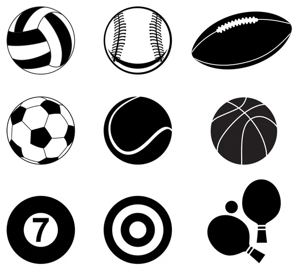 Spor topları beyaz arka plan üzerinde. Vektör çizim