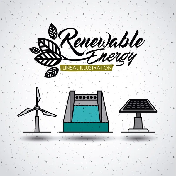 Renewable energy design — Stock Vector