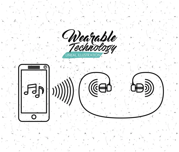 Diseño de tecnología portátil — Archivo Imágenes Vectoriales