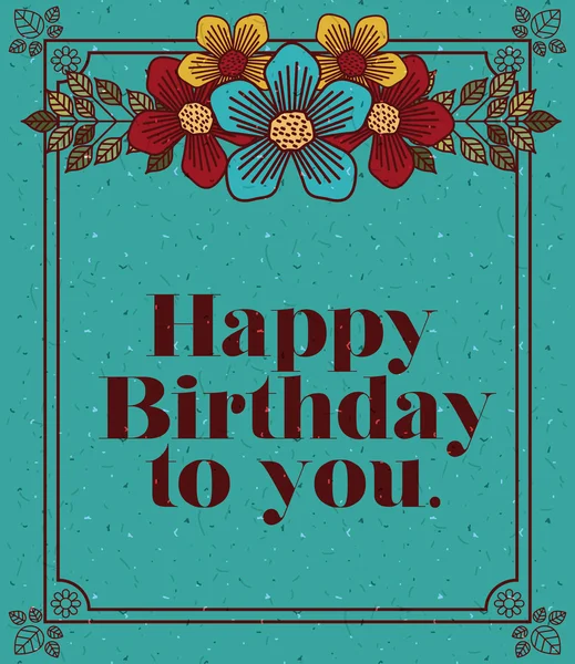 Happy birthday to you design — стоковый вектор