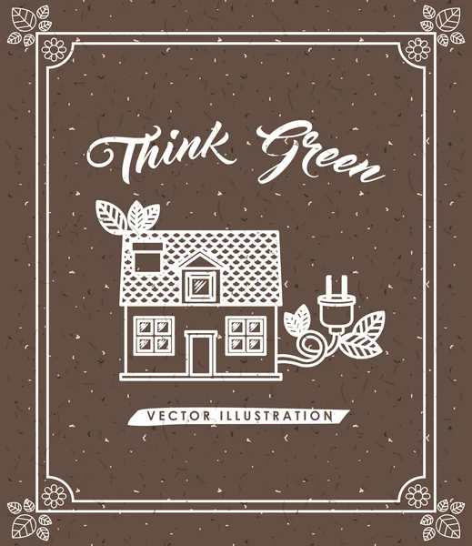 Think green design — Stock Vector