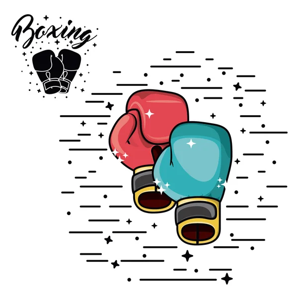 Design de esporte de boxe — Vetor de Stock