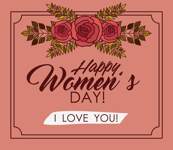 Happy womens day design — Stock Vector