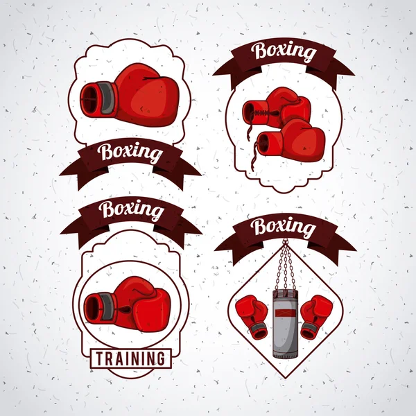 Boxeo deporte diseño — Archivo Imágenes Vectoriales