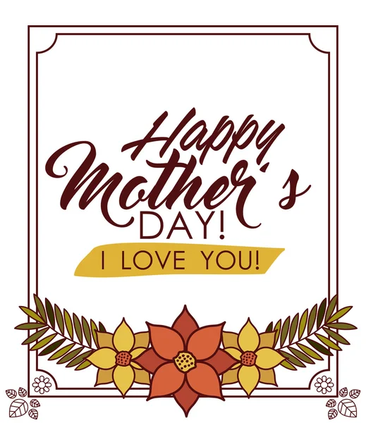 Diseño Feliz Día de las Madres — Vector de stock