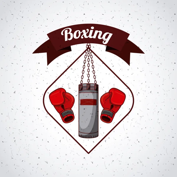 Boxe design sportivo — Vettoriale Stock