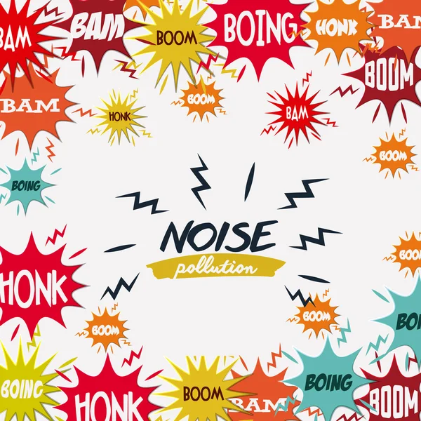 Gürültü kirliliği tasarım — Stok Vektör