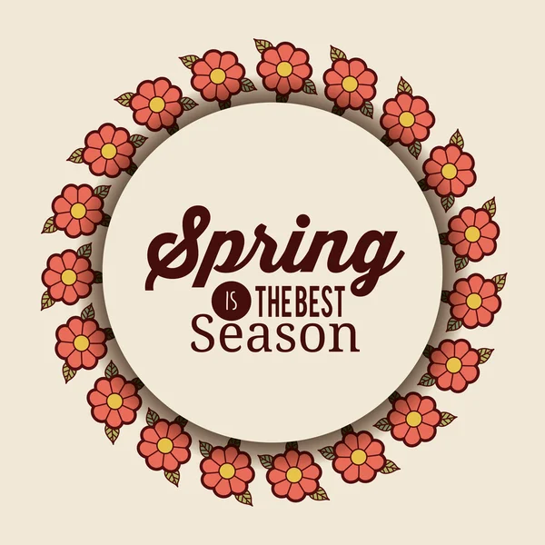 Привіт весна дизайн — стоковий вектор