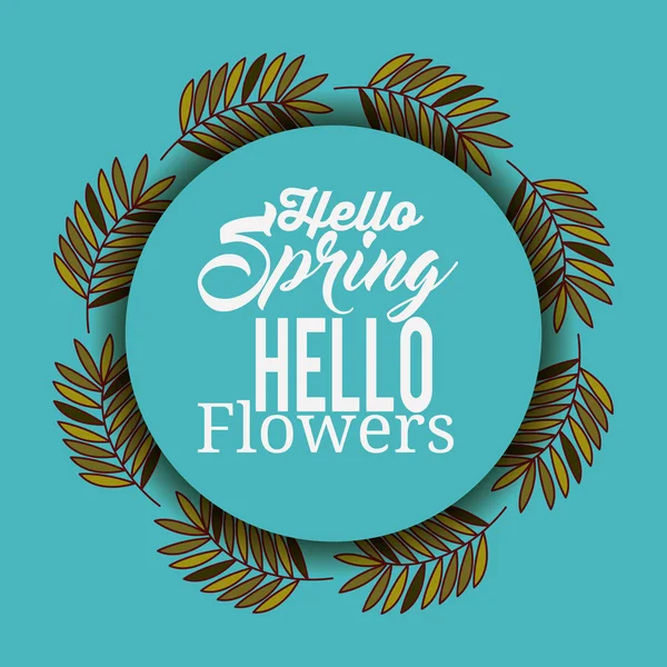 Hello spring design — Stock Vector