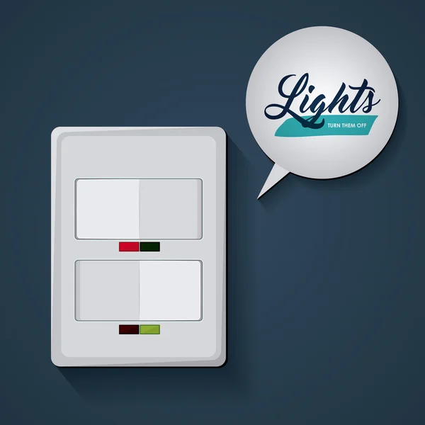 Diseño del interruptor de luz — Vector de stock