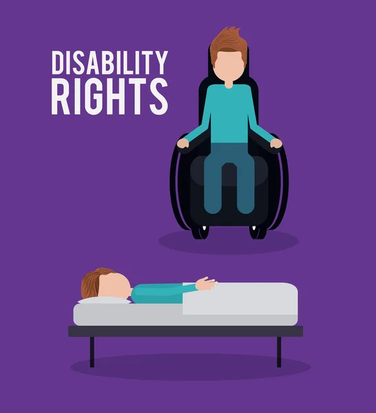 Engelli hakları Tasarla — Stok Vektör