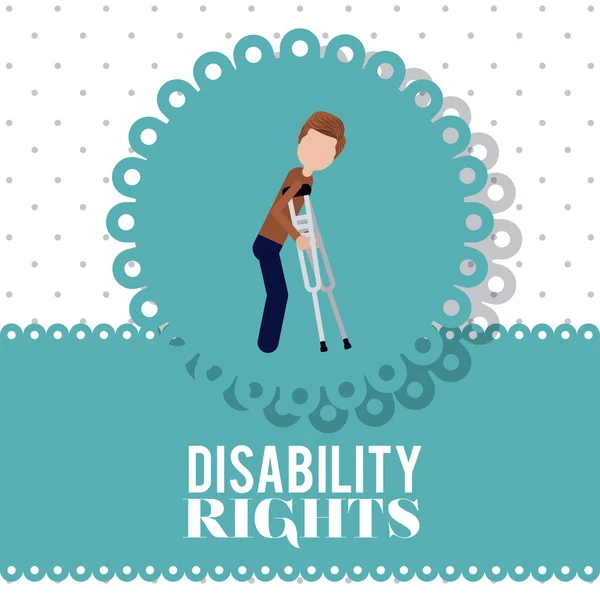障害者の権利を設計します。 — ストックベクタ