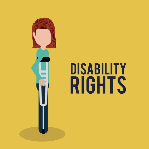 Engelli hakları Tasarla — Stok Vektör