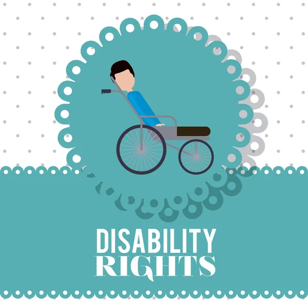 障害者の権利を設計します。 — ストックベクタ