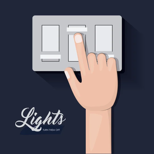 Işık anahtarı tasarım — Stok Vektör
