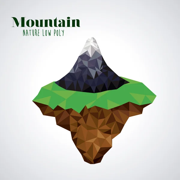 Montagne low poly design — Image vectorielle