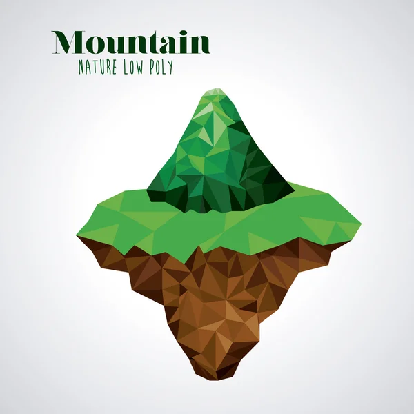 Montagne low poly design — Image vectorielle