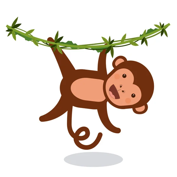 Design de macaco engraçado — Vetor de Stock