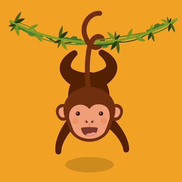 有趣的猴子设计 — 图库矢量图片