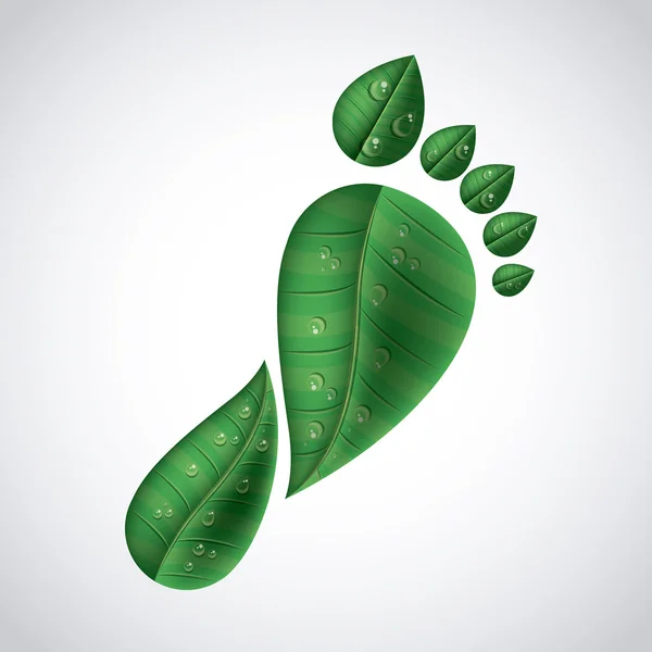 Ökologisches Blätterdesign — Stockvektor