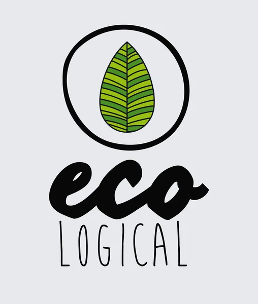 Ecologische bladeren ontwerp — Stockvector