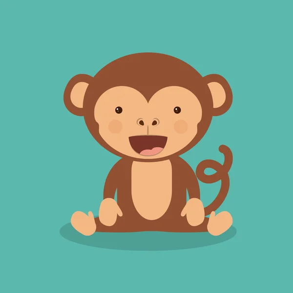 Funny monkey  design — Stock Vector