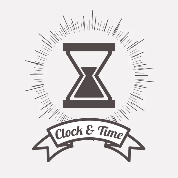 Clock and time design — Stock Vector