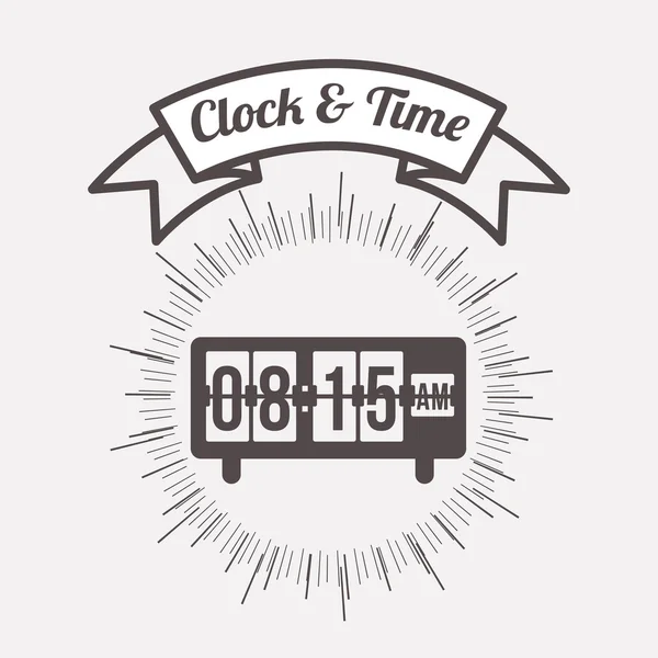 Relógio e design de tempo — Vetor de Stock