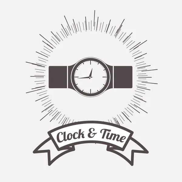Clock and time design — Stock Vector