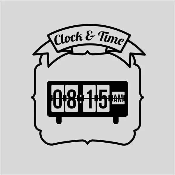 Reloj y tiempo de diseño — Archivo Imágenes Vectoriales