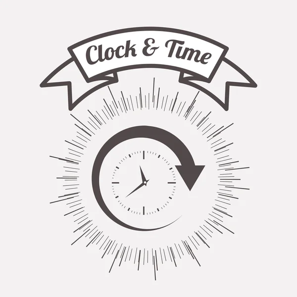 Reloj y tiempo de diseño — Archivo Imágenes Vectoriales