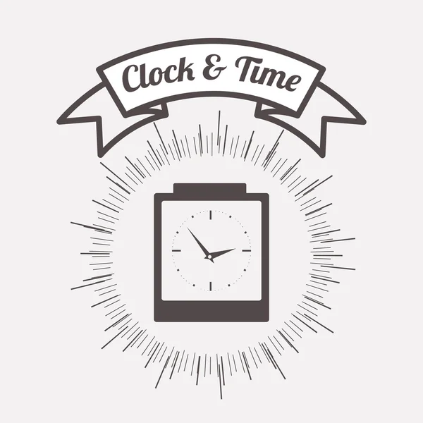 Clock and time design — Stock Vector