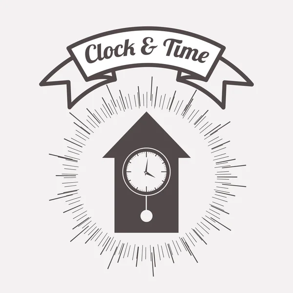 Clock and time design — Stock Vector